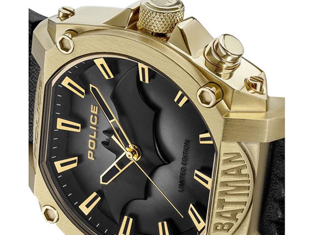 Reloj de Cuarzo Police Forever Batman, PVD Oro, Edición Limitada, PEWGD0022602