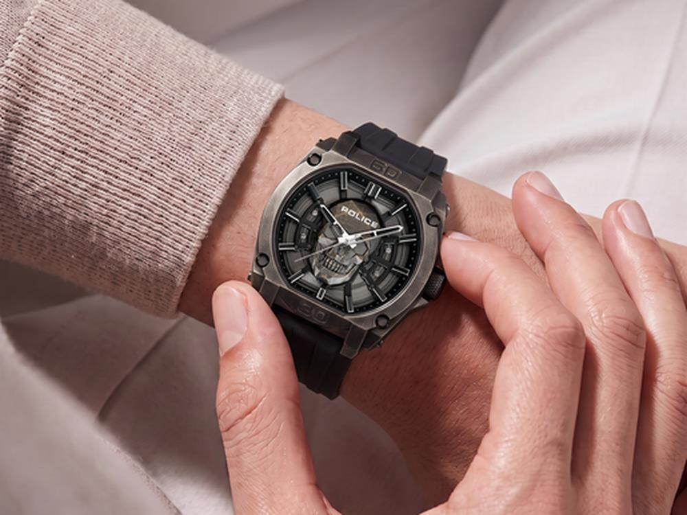 Reloj de Cuarzo Police Norwood-Skull, 45 mm, Negro, PEWGM0001201