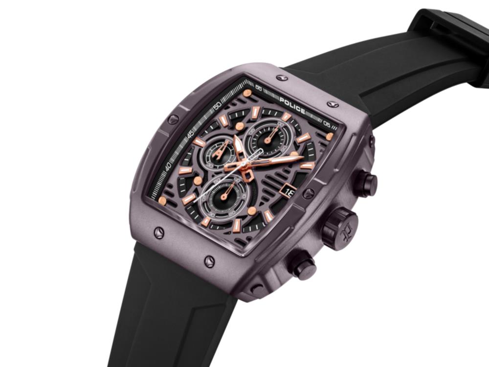 Reloj de Cuarzo Police Connector, 46 mm, Marrón, PEWGO0000703