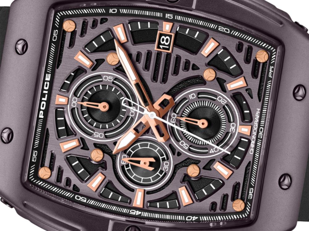 Reloj de Cuarzo Police Connector, 46 mm, Marrón, PEWGO0000703