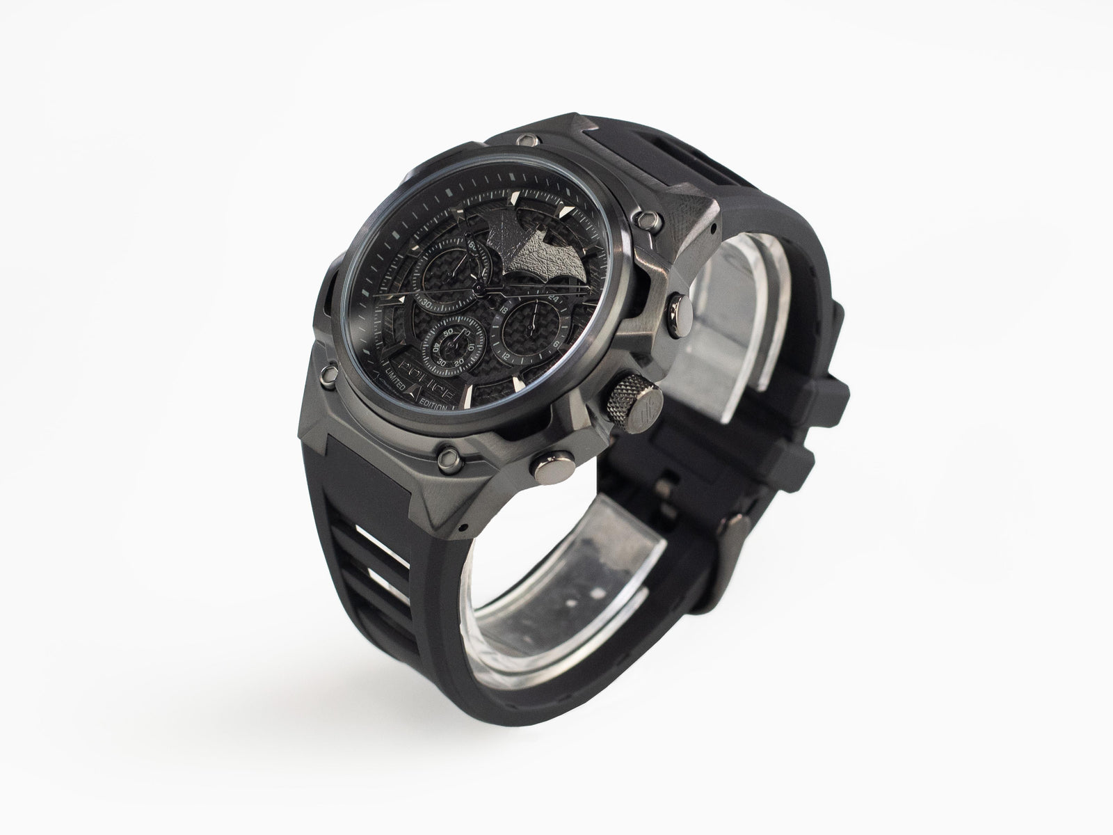 Set Reloj Police Crusader y Pulsera Batarang, Edición Limitada, PEWGQ0089901-SET