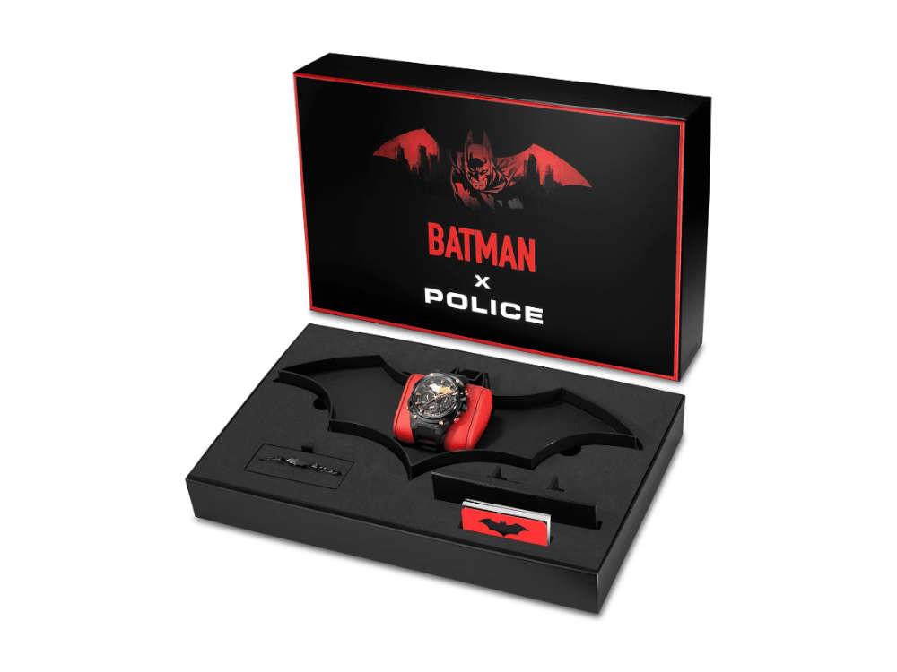 Set Reloj Police Crusader y Pulsera Batarang, Edición Limitada, PEWGQ0089902-SET