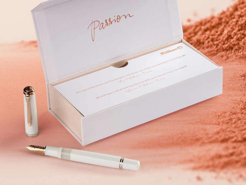 Pluma Pelikan M600 White & Rose Gold, Edición Especial, 300014586