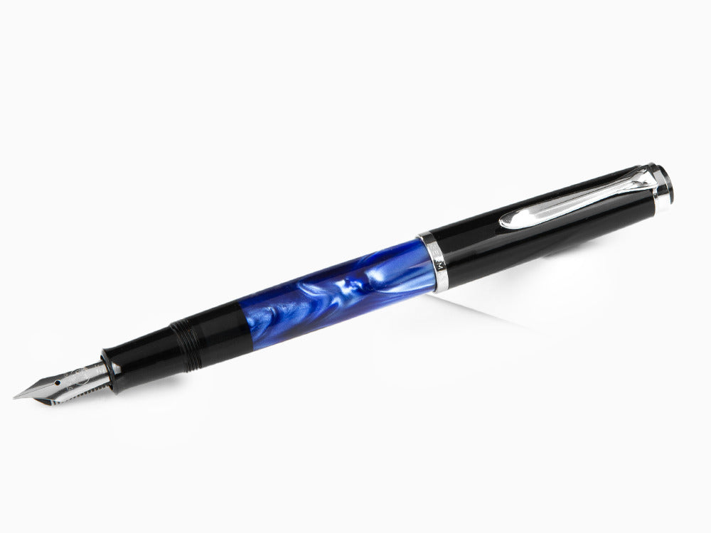 Estilográfica Pelikan Classic M205, Mármol Azul, Cromo, 801973