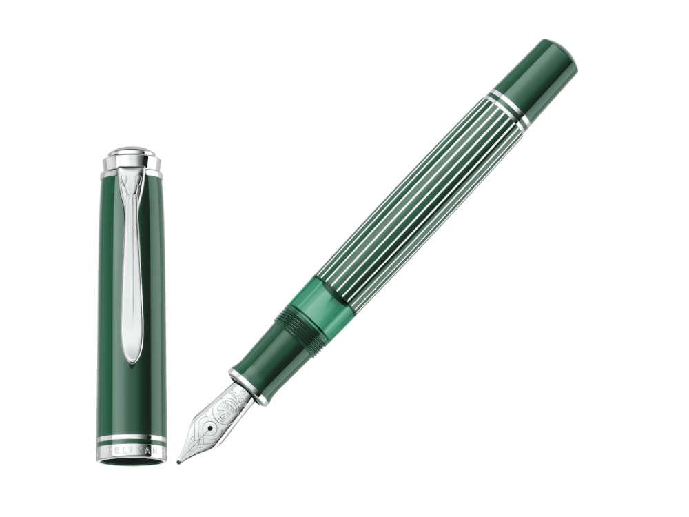 Pluma Estilográfica Pelikan M815 Metal Striped Green, 829090