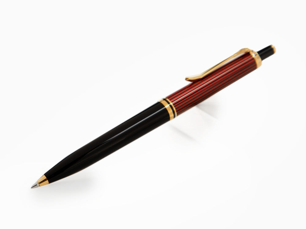 Bolígrafo Pelikan K400, Negro y rojo, Adornos en oro, 925289