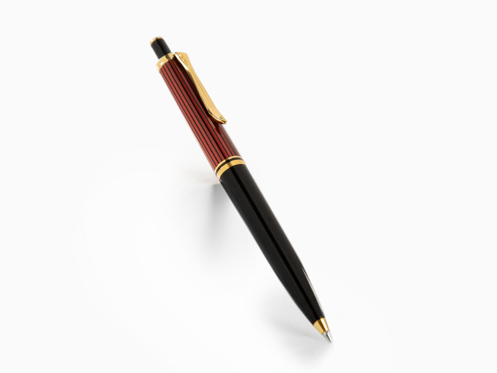 Bolígrafo Pelikan K400, Negro y rojo, Adornos en oro, 925289