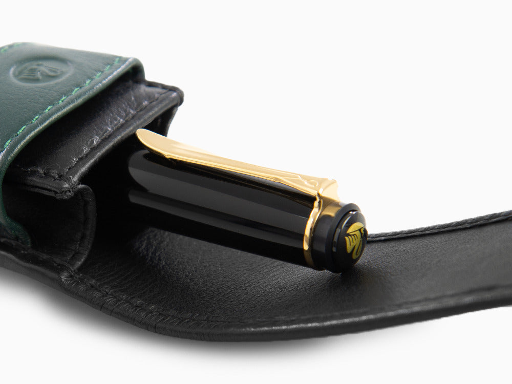 Estuche 2 Piezas de Pelikan, Piel, Negro-Verde, Blando, Pasador, 923722