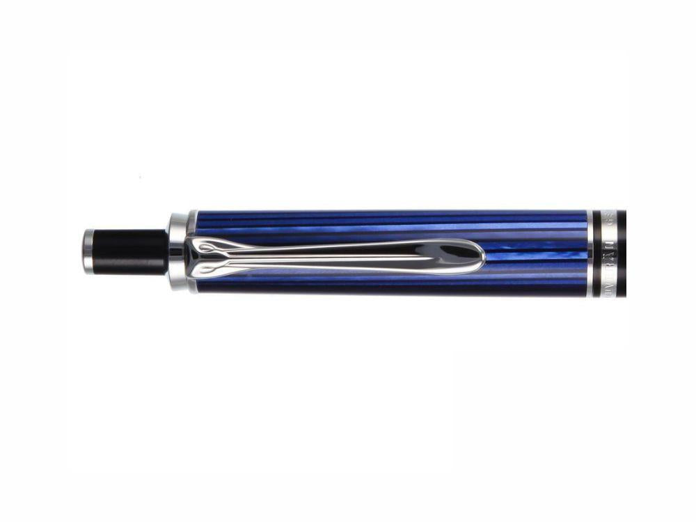 Bolígrafo Pelikan K405, Negro y azul, Adornos en plata, 932715