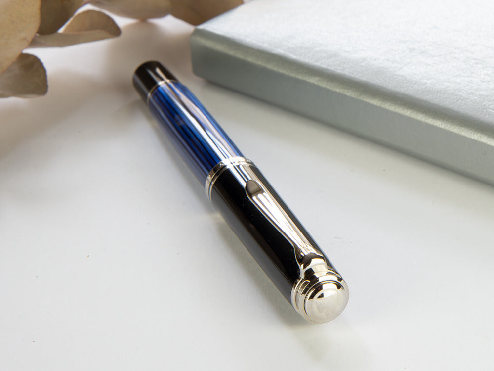 Pluma Estilográfica Pelikan Souverän M 805 - Negro/Azul, 933630