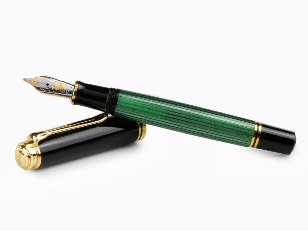 Pluma Estilográfica Pelikan Souverän M 800 -Negro/Verde, 995712