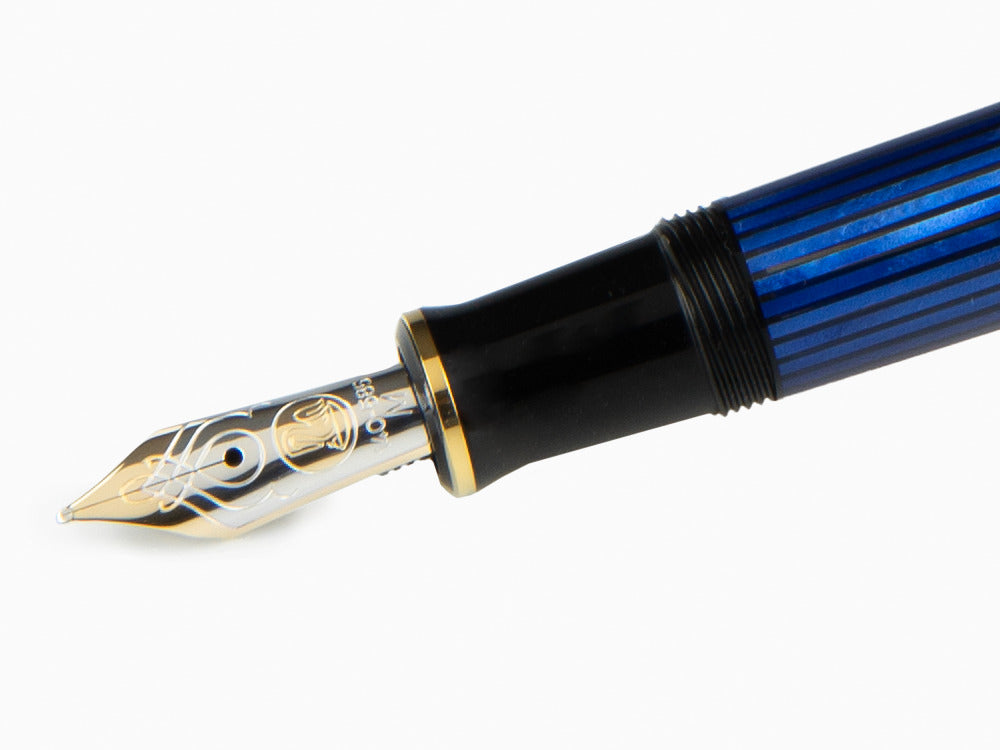 Pluma Estilográfica Pelikan Souverän M 600, Negro/Azul, 995324