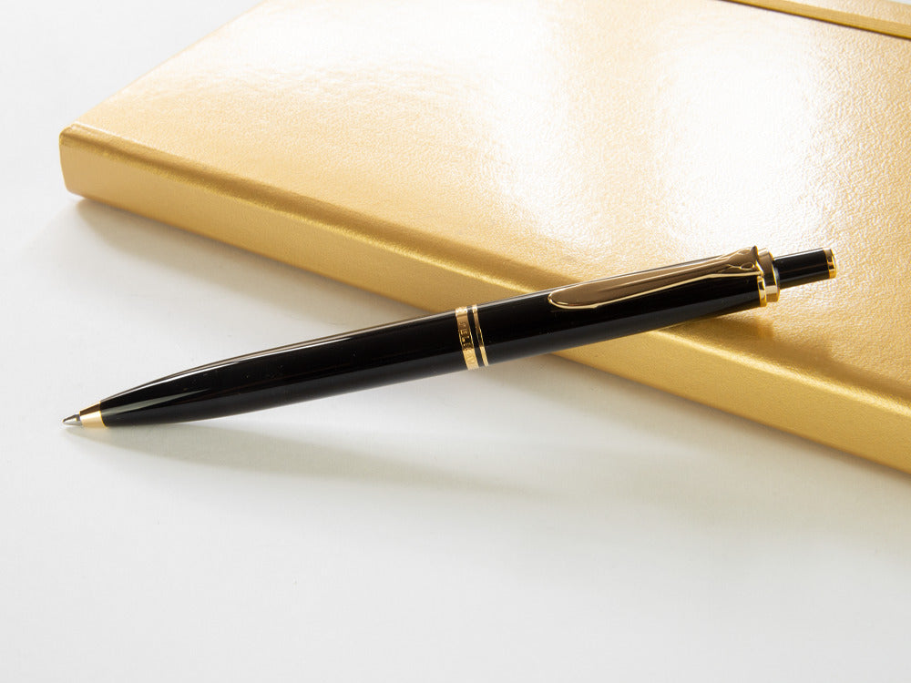 Bolígrafo Pelikan K400, Resina Negra, Adornos en oro, 987784