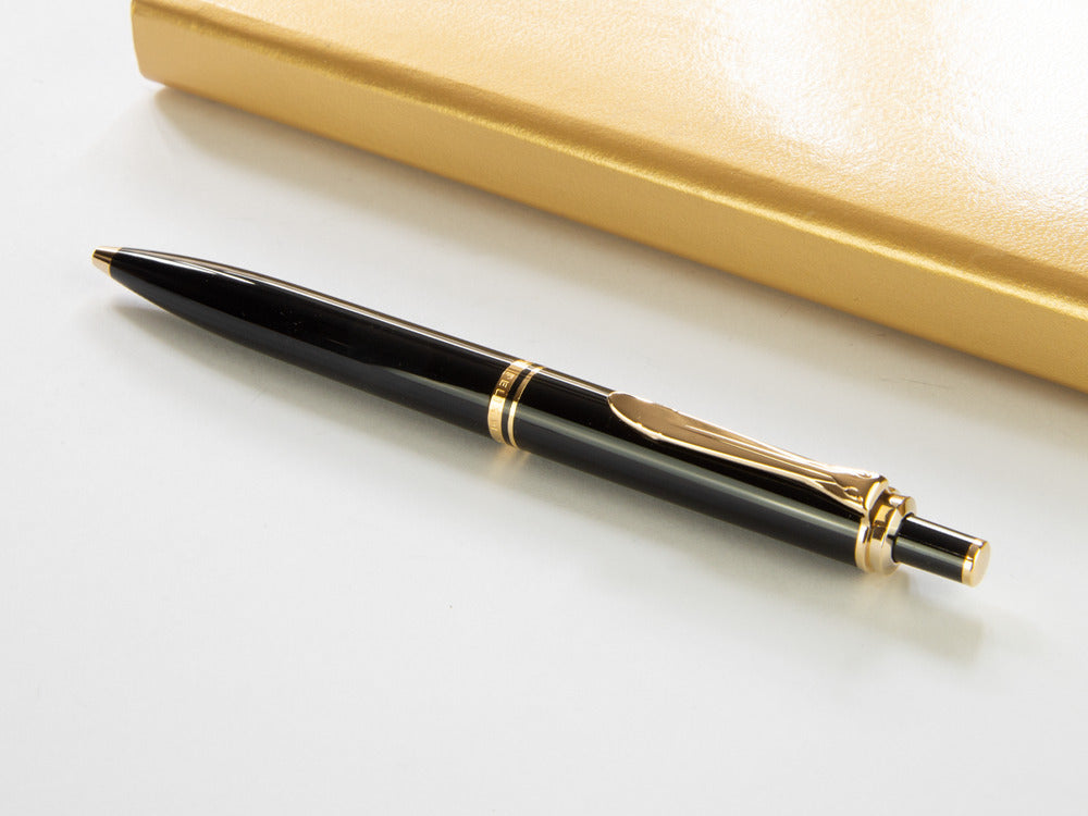 Bolígrafo Pelikan K400, Resina Negra, Adornos en oro, 987784