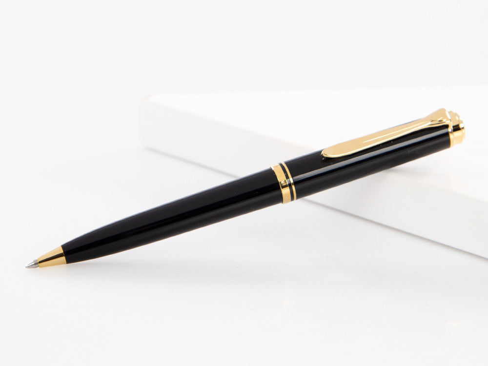 Bolígrafo Pelikan K800, Resina Negra, Adornos en oro, 996983