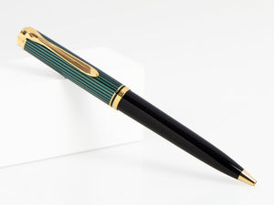 Bolígrafo Pelikan K800, Negro y verde, Adornos en oro, 987834