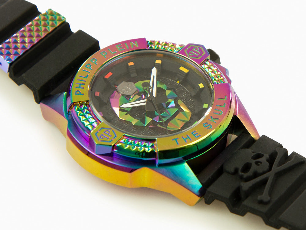 Reloj de Cuarzo Philipp Plein The Skull Rainbow, PVD, Negro, 44 mm, PWAAA2123