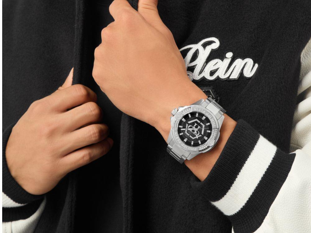 Reloj de Cuarzo Philipp Plein Majesty, Negro, 45 mm, Cristal mineral, PWBHA0526