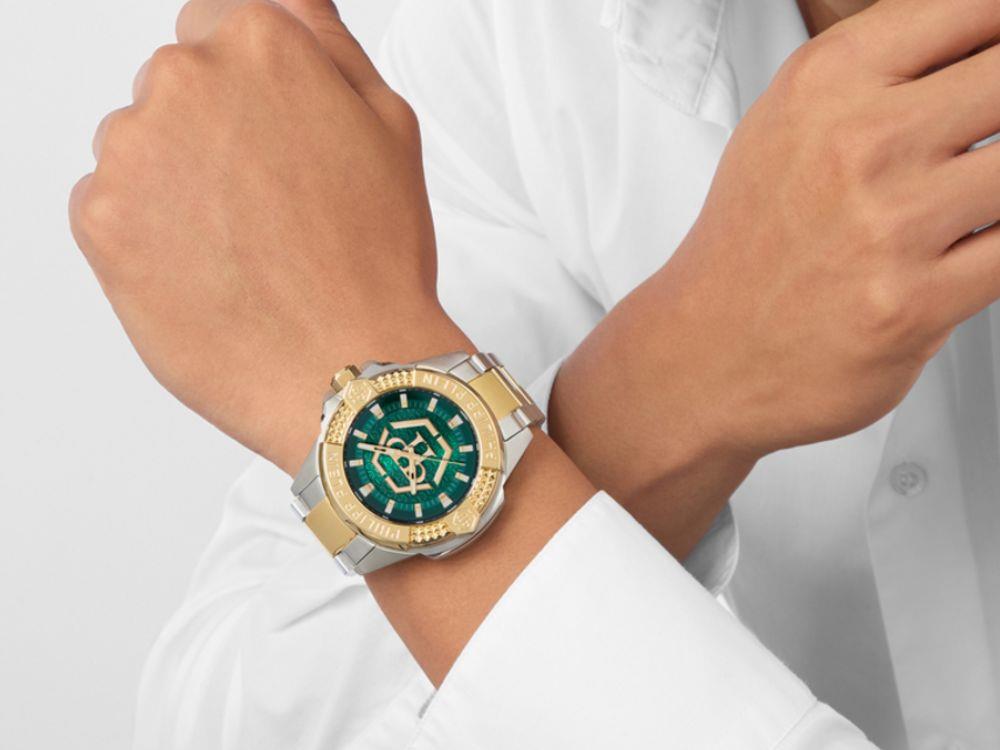 Reloj de Cuarzo Philipp Plein Majesty, Verde, 45 mm, Cristal mineral, PWBHA0626