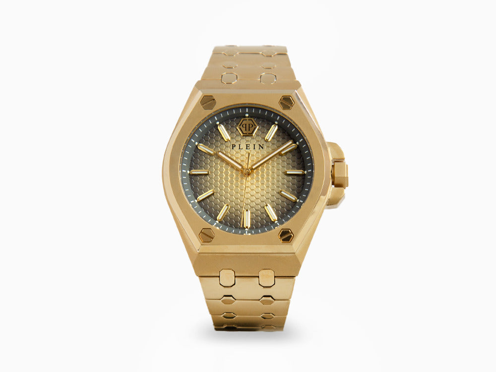Reloj de Cuarzo Philipp Plein Extreme Gent, PVD Oro, Marrón, 43 mm, PWPMA0324