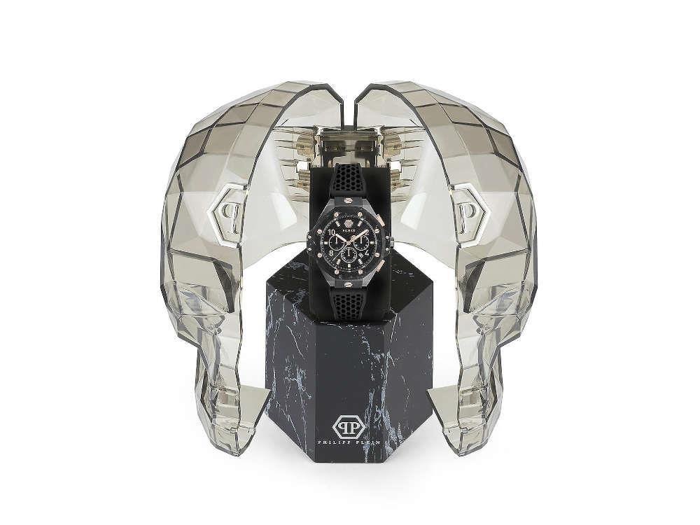Reloj de Cuarzo Philipp Plein Chrono Royal, PVD, Negro, 46 mm, PWPRA0524