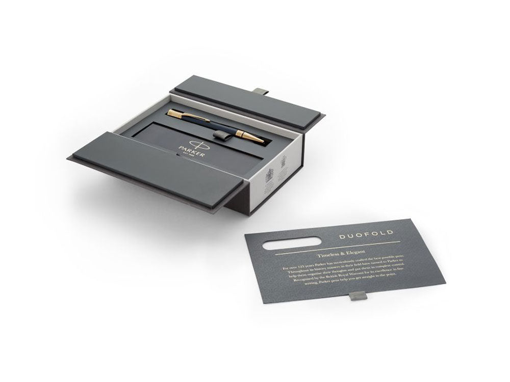 Bolígrafo Parker Duofold, Laca, Adornos en Oro, Azul, 1931373