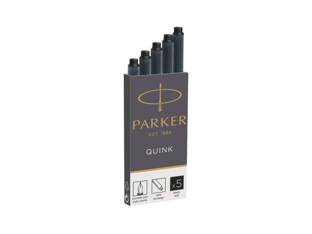 Cartuchos de Tinta Parker, 5 Unidades, Negro, 1950382