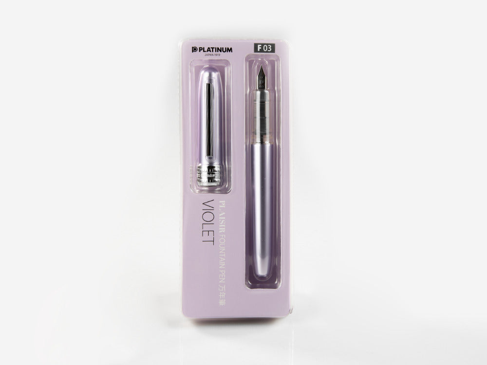 Pluma Estilográfica Platinum Plaisir, Aluminio, Violeta, PGB-1000-28