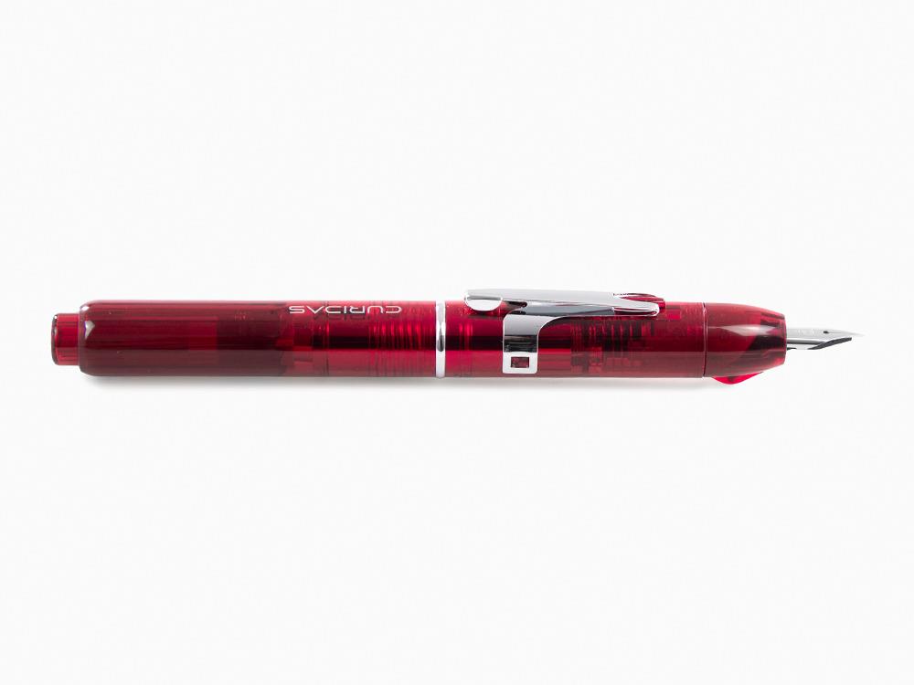 Pluma Estilográfica Platinum Curidas, Retráctil, Rojo, PKN-7000-77