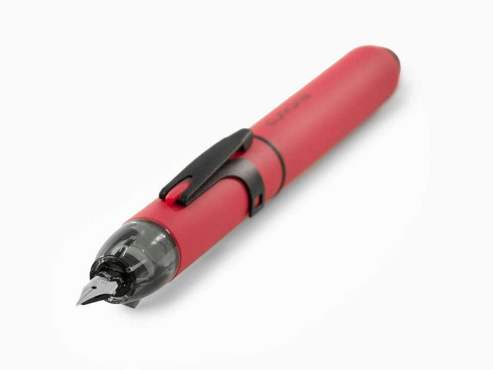 Pluma Estilográfica Platinum Curidas Red Matte, Retráctil, PKN-9000-77