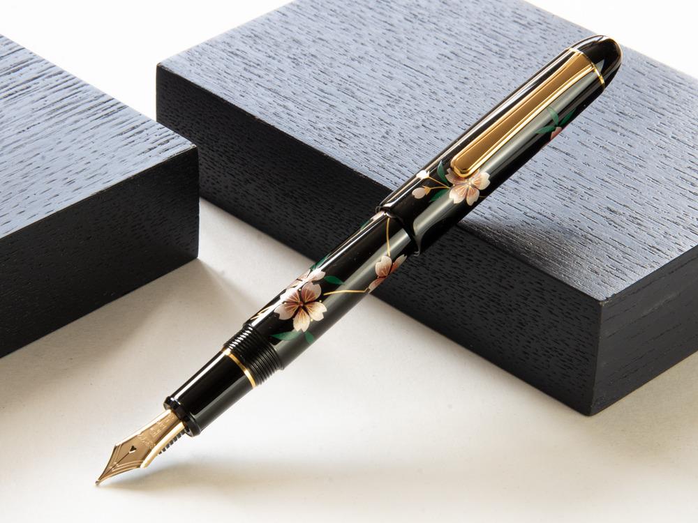 Pluma Estilográfica Platinum Laca Urushi Maki-e, Sakura, PNB-30000B-40