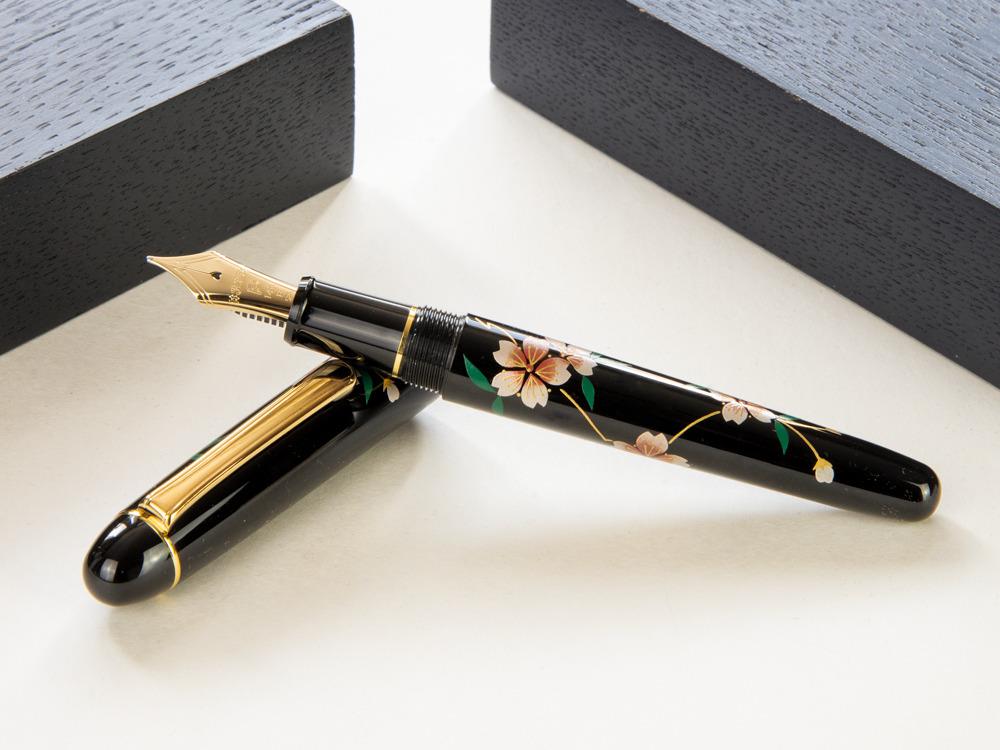 Pluma Estilográfica Platinum Laca Urushi Maki-e, Sakura, PNB-30000B-40