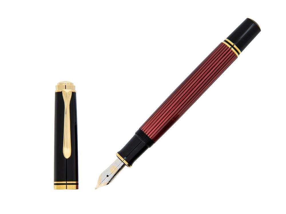 Pluma Estilográfica Pelikan Souverän M 600 -Negro/Rojo, 928697