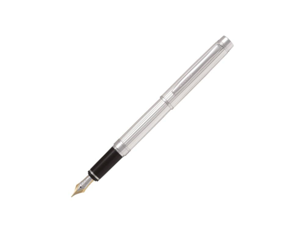 Pluma Estilográfica Pilot Grance Stripe, Rodio, Plata, FGNZ-35SS-GS