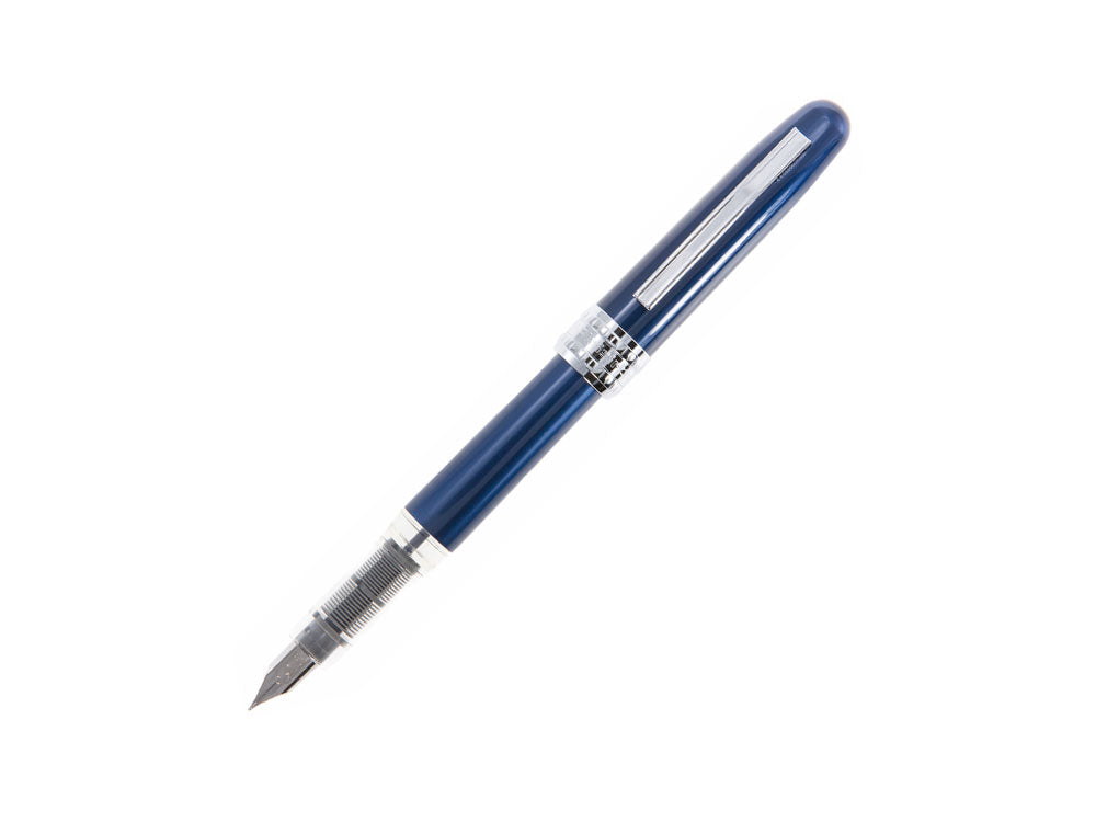 Pluma Estilográfica Platinum Plaisir, Aluminio, Azul, PGB-1000-56