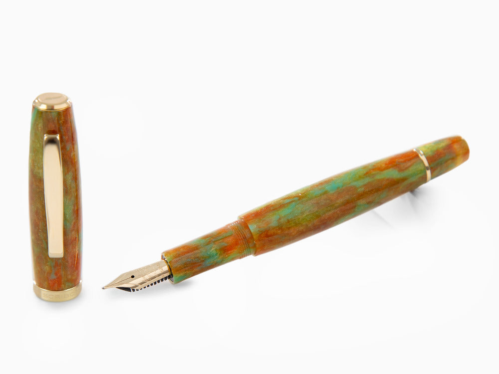 Pluma Scribo La Dotta Valverde, 14K, Edición Limitada, DOTFP10YG1403