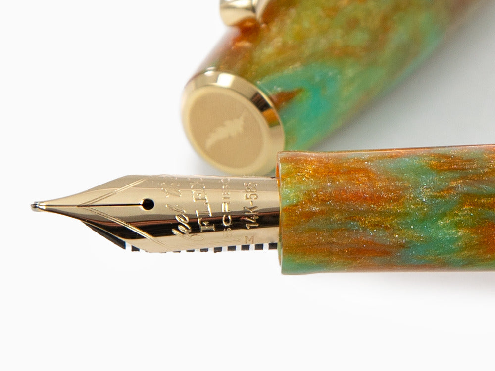 Pluma Scribo La Dotta Valverde, 14K, Edición Limitada, DOTFP10YG1403