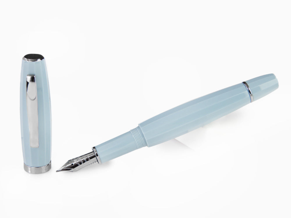 Pluma Estilográfica Scribo Feel, Resina Azul, Rutenio, FEEFP03RT1803