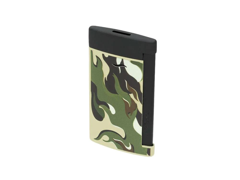 Encendedor S.T. Dupont Camo Slim 7, Metal, PVD, Verde, Edición Limitada, 027750G
