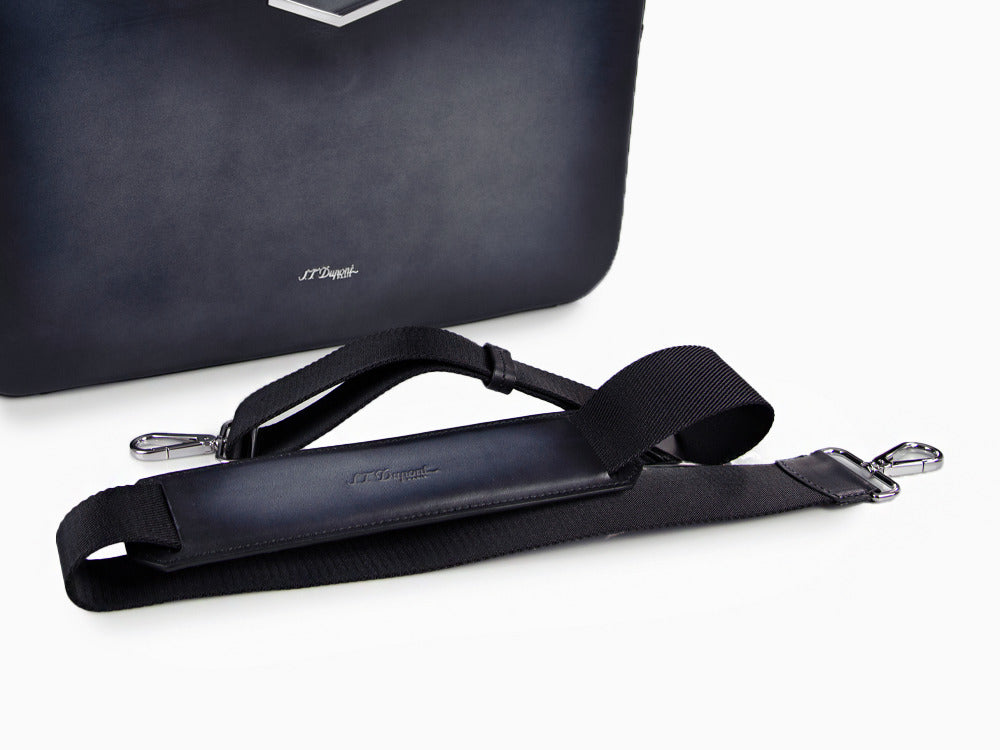 Portadocumentos S.T. Dupont Le Grand Atelier, Piel, Azul, Cremallera, 191365