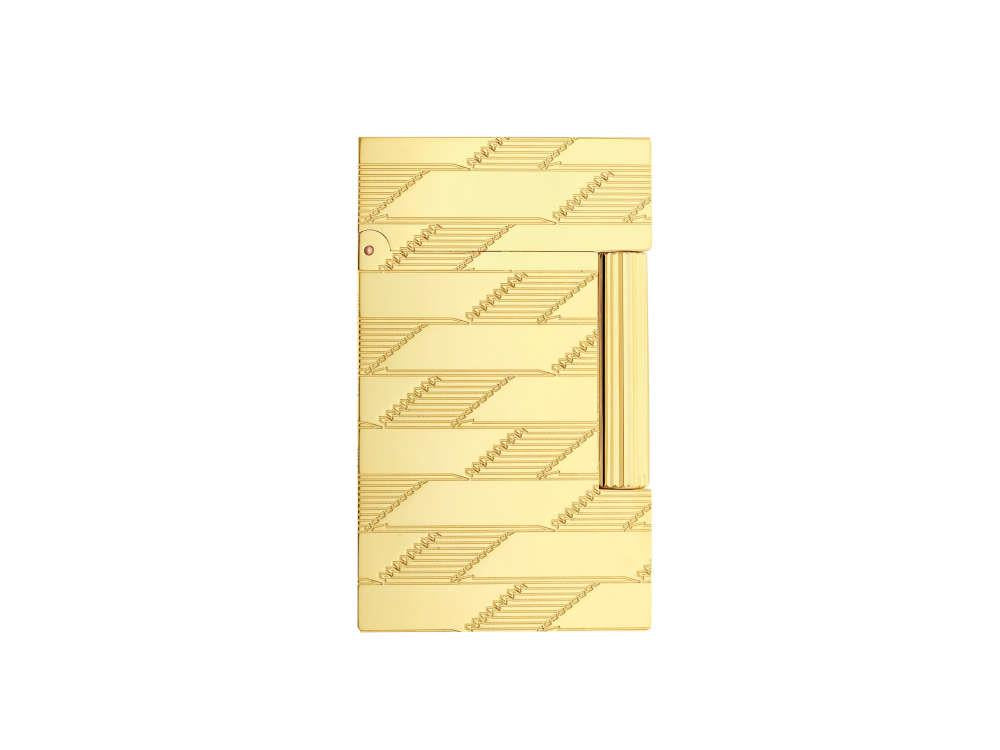 Encendedor S.T. Dupont Ligne 2 Monogram 1872, Dorado, Edición Limitada, C16178