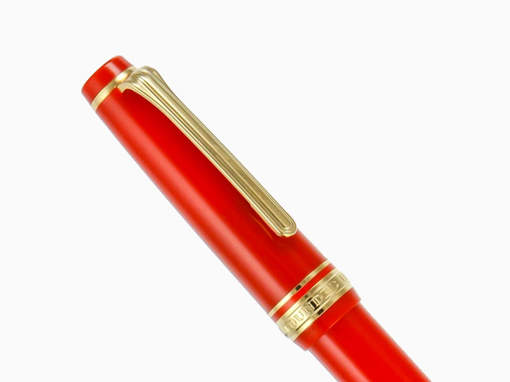 Estilográfica Sailor Professional Gear Slim Gold, Oro, Rojo, 11-1221-430
