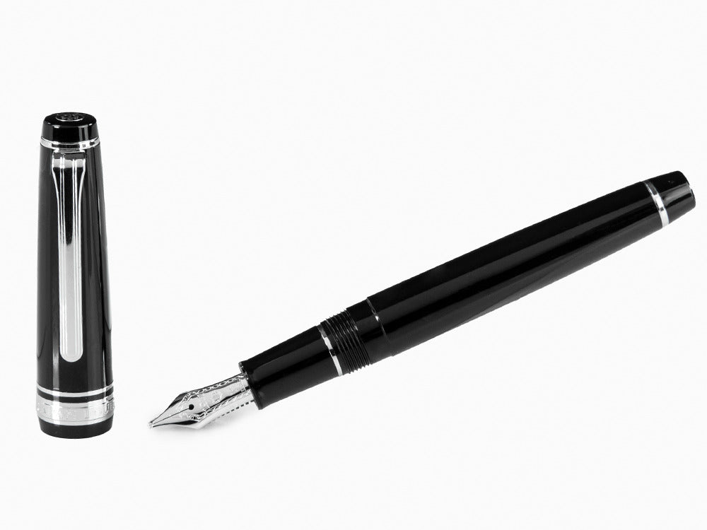 Estilográfica Sailor Professional Gear Slim Silver, Negro, Rodio