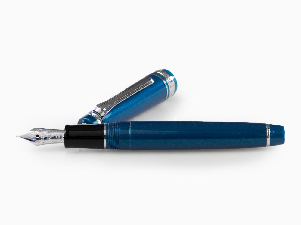 Estilográfica Sailor Professional Gear Slim Silver, Metallic Blue, Rodio