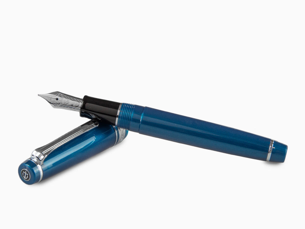 Estilográfica Sailor Professional Gear Slim Silver, Metallic Blue, Rodio