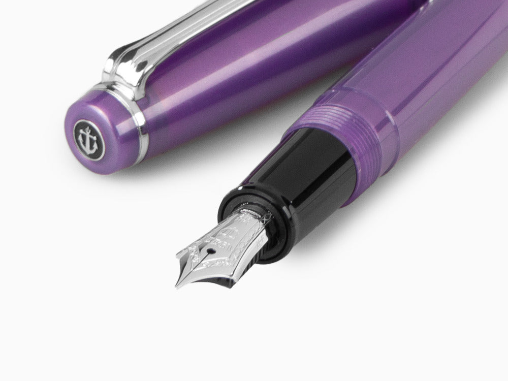 Estilográfica Sailor Professional Gear Slim Silver, Metallic Violet