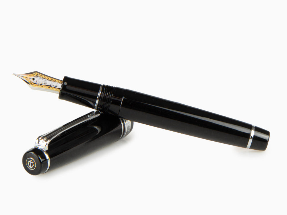 Estilográfica Sailor Professional Gear Silver, Negro, Cromo, 11-2037-420