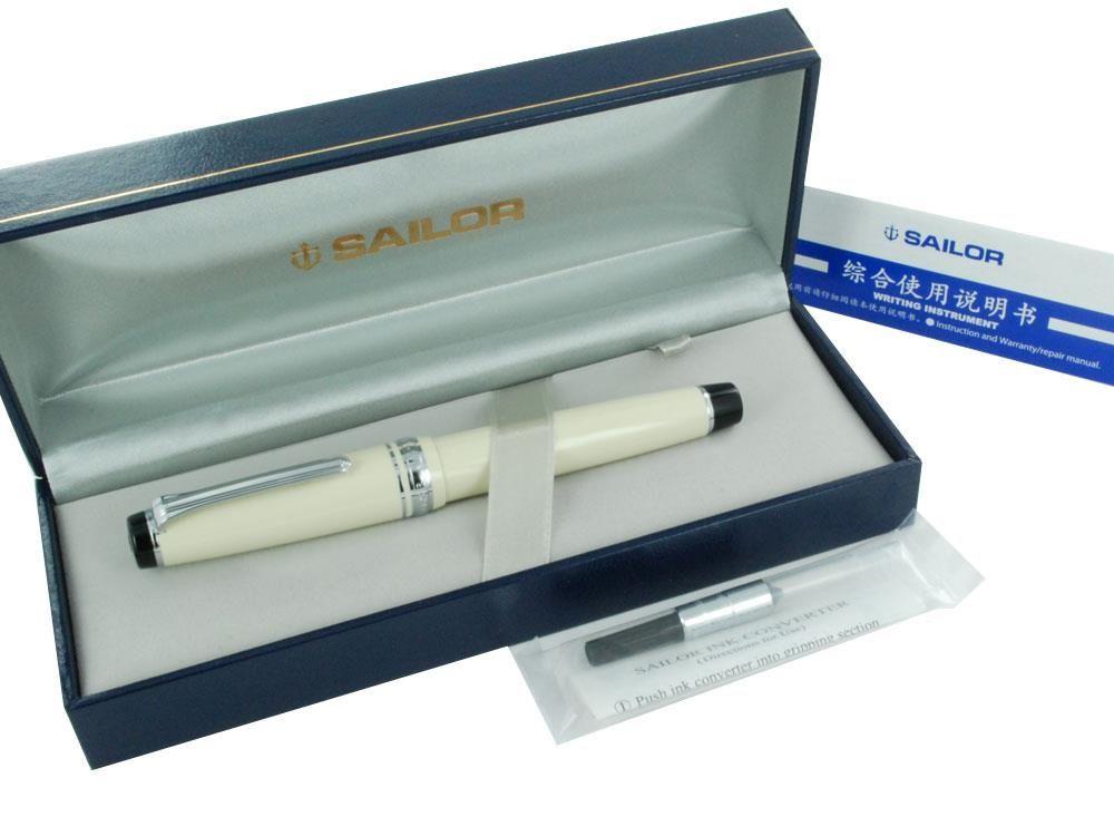 Estilográfica Sailor Professional Gear Color, Ivory, Cromo, 11-9280-417