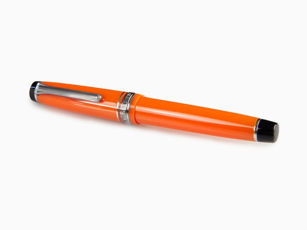 Estilográfica Sailor Professional Gear Color, Naranja, Adornos cromados