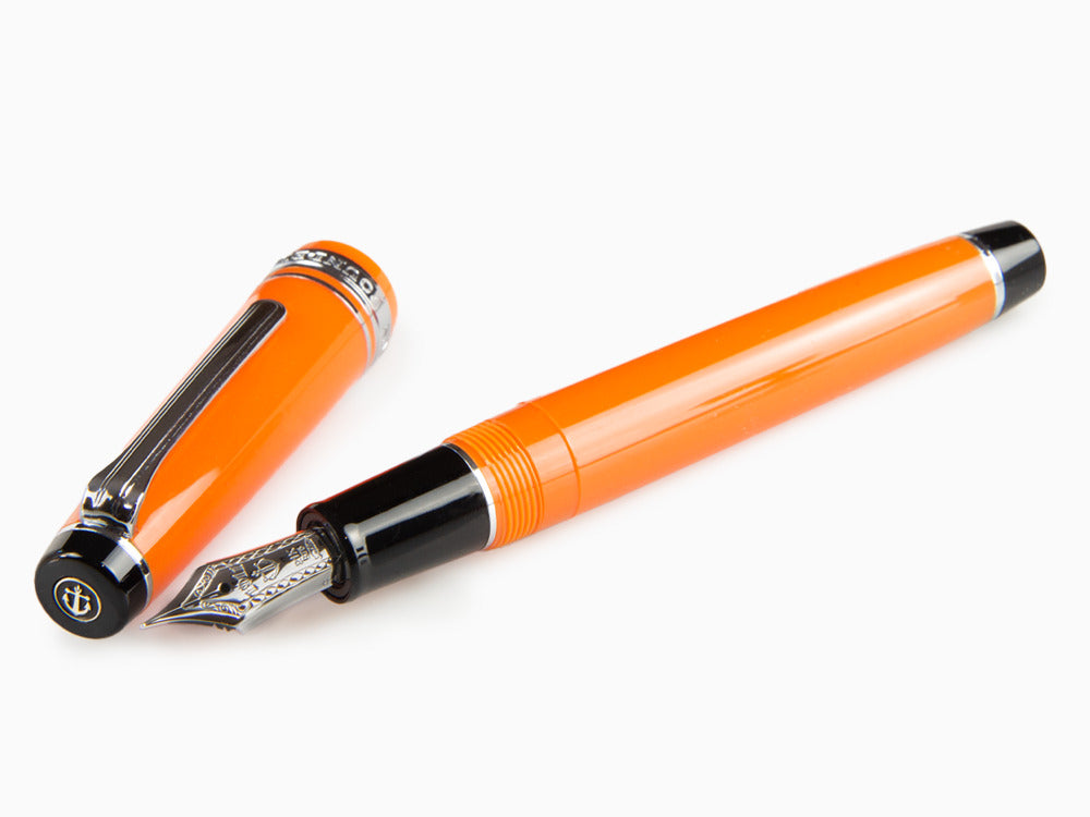 Estilográfica Sailor Professional Gear Color, Naranja, Adornos cromados